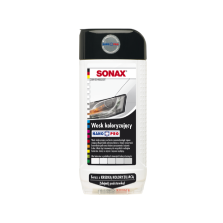 Sonax nano pro wosk koloryzujący biały 500ml