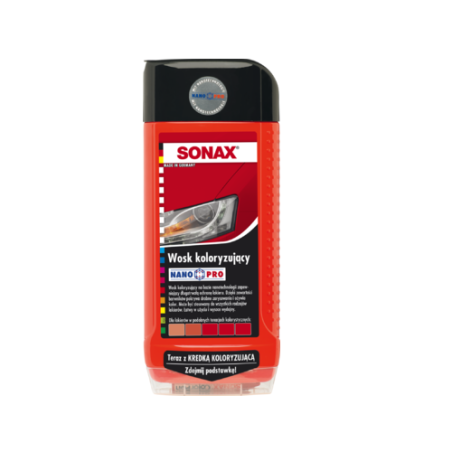 Sonax nano pro wosk koloryzujący czerwony 500ml
