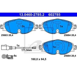 Klocki hamulcowe przód Ate Audi A3 III 3 8v1 8va 288 312 mm