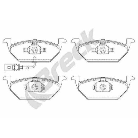 Klocki hamulcowe przód Breck Skoda Octavia II 2 280 mm