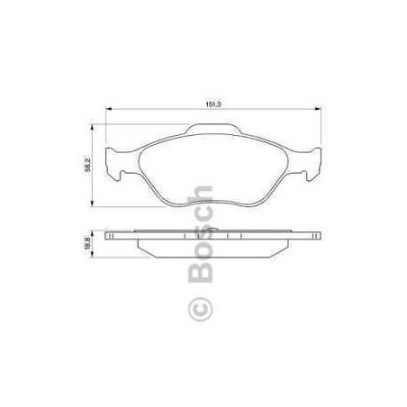 Klocki hamulcowe przód Bosch Mazda 2 i dy