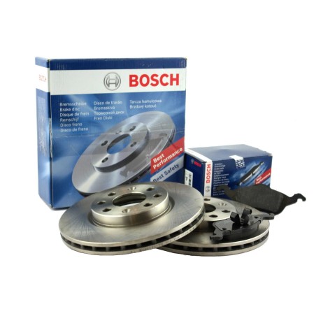 Klocki + tarcze hamulcowe przód Bosch FIAT CROMA II 2