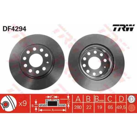 Klocki + tarcze przód TRW VW JETTA V 5 1K2 280 mm