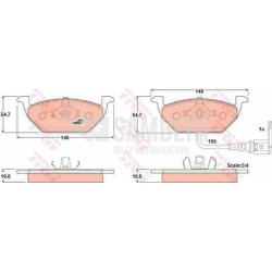 Klocki + tarcze przód TRW VW JETTA VI 6 280 mm