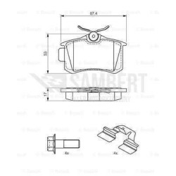 Klocki hamulcowe tył Bosch VW GOLF IV 4