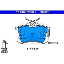 Klocki hamulcowe tył ATE SEAT CORDOBA II 2 6L2 232 mm