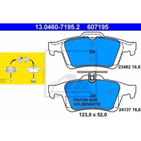 Klocki hamulcowe tył ATE FORD FOCUS III 3 MK3