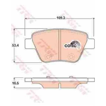 Klocki hamulcowe tył TRW AUDI A1 8X1 8XA 272 mm