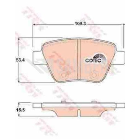 Klocki hamulcowe tył TRW SKODA OCTAVIA II 2 272 mm