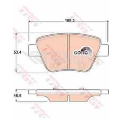 Klocki hamulcowe tył TRW VW TOURAN I 1 1T3 272 mm