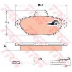 Klocki hamulcowe przód TRW FIAT SEICENTO SC 600