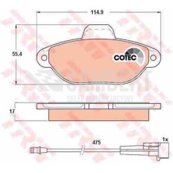 Klocki + tarcze hamulcowe przód TRW FIAT SEICENTO SC 600