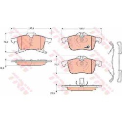 Klocki hamulcowe przód TRW OPEL ADAM 308 mm