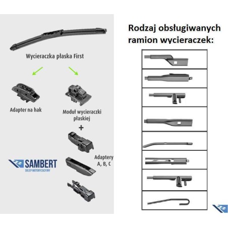 Wycieraczka płaska Valeo first 700 mm FM70