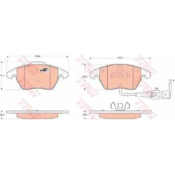 Klocki hamulcowe przód TRW VW JETTA VI 6 288 312 mm