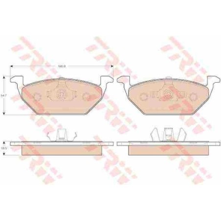 Klocki + tarcze przód TRW SEAT TOLEDO 2 II 1M2 256 mm