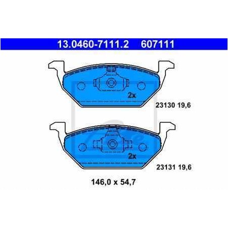 Klocki + tarcze przód ATE SKODA FABIA I 1 256 mm