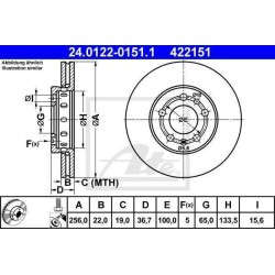 Klocki + tarcze przód ATE SKODA FABIA II 2 256 mm