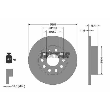 Klocki + tarcze tył textar AUDI A3 II 2 8P1 8PA 260 mm