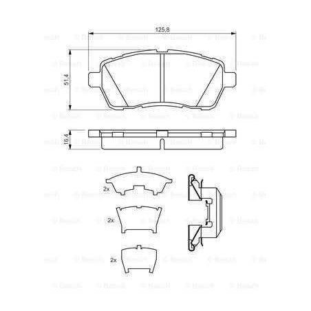 Klocki + tarcze hamulcowe przód BOSCH FORD FIESTA VII 7 MK7