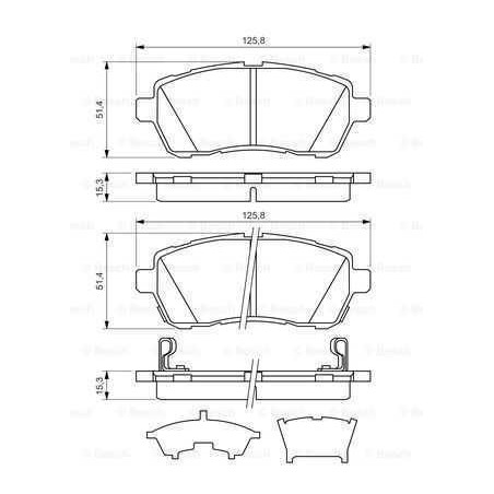 Klocki hamulcowe przód Bosch FORD FIESTA VII 7 MK7