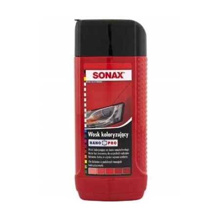 Sonax nano pro wosk koloryzujący czerwony 250ml