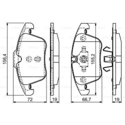 Klocki hamulcowe przód Bosch FORD GALAXY II 2