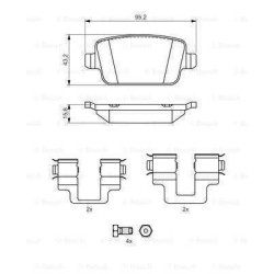 Klocki hamulcowe tył Bosch FORD GALAXY II 2