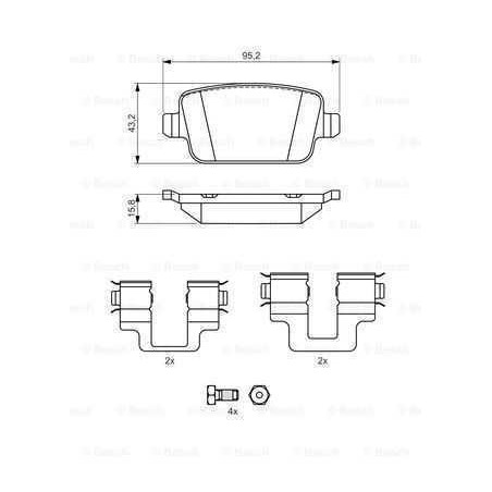 Klocki hamulcowe tył Bosch FORD KUGA I 1