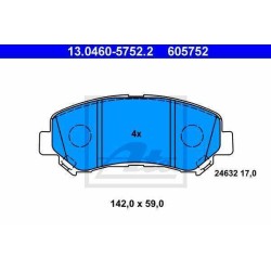 Klocki hamulcowe przód ATE NISSAN QASHQAI 1 I J10