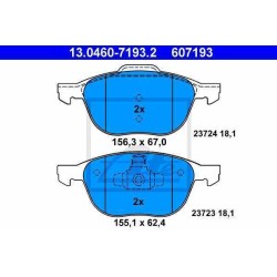 Klocki hamulcowe przód ATE MAZDA 5 II 2 CW