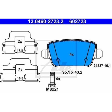 Klocki hamulcowe tył ATE FORD MONDEO 4 IV MK4