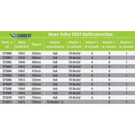 Wycieraczki przód Valeo first TOYOTA YARIS I 1 P1