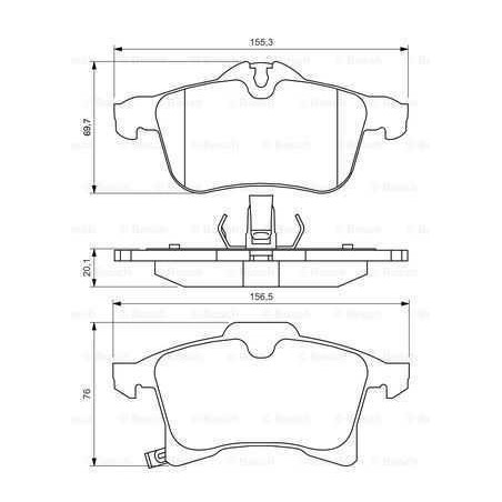 Klocki + tarcze przód Bosch OPEL ASTRA H 3 III 5 śrub