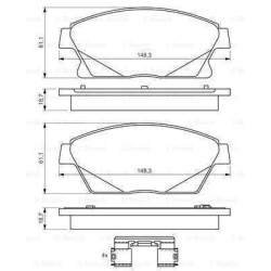 Klocki hamulcowe przód bosch CHEVROLET CRUZE