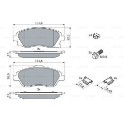 Klocki hamulcowe przód bosch OPEL CORSA C