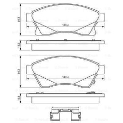 Klocki hamulcowe przód bosch CHEVROLET CRUZE