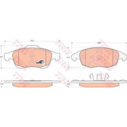 Klocki hamulcowe przód TRW CITROEN DS4
