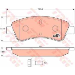 Klocki hamulcowe przód TRW CITROEN C3 II 2 266 mm