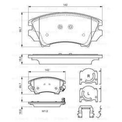 Klocki hamulcowe przód bosch OPEL INSIGNIA A I 1
