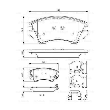 Klocki hamulcowe przód bosch OPEL ZAFIRA TOURER C