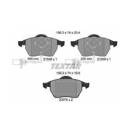 Klocki hamulcowe przód textar VW PASSAT B5 288 312 mm