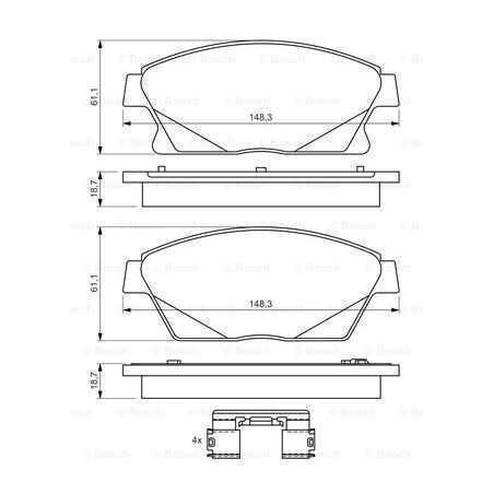 Klocki hamulcowe przód bosch CHEVROLET ORLANDO