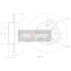 Klocki + tarcze hamulcowe przód maxgear OPEL CORSA C 1.0 1.2 BEZ ABS