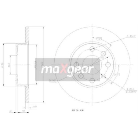 Klocki + tarcze hamulcowe przód maxgear OPEL CORSA C 1.0 1.2 BEZ ABS