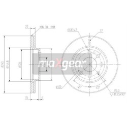 Klocki + tarcze hamulcowe przód maxgear OPEL CORSA C 1.0 1.2 Z ABS