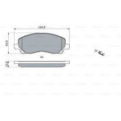 Klocki hamulcowe przód Bosch MITSUBISHI OUTLANDER II 2