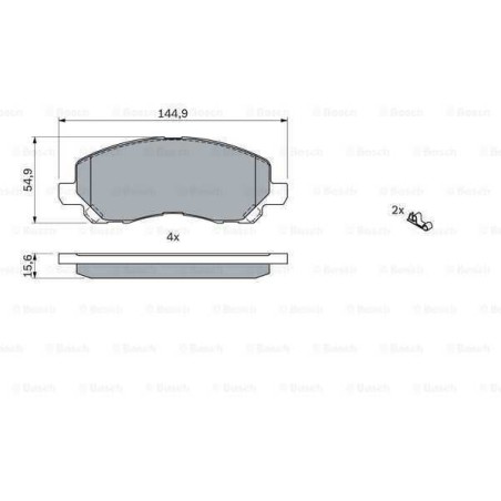 Klocki hamulcowe przód Bosch MITSUBISHI OUTLANDER II 2