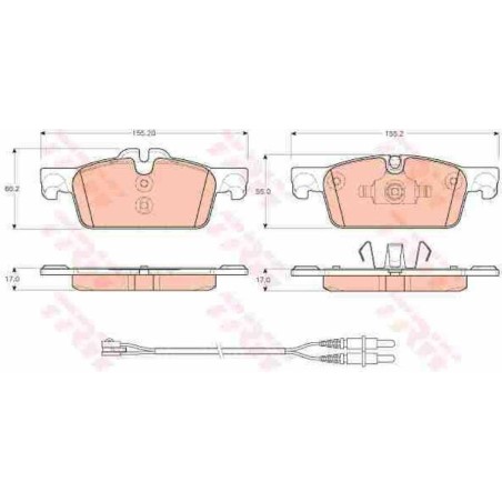 Klocki hamulcowe przód TRW PEUGEOT 508 I 283 mm