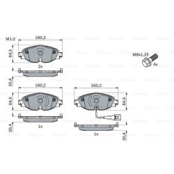 Klocki + tarcze przód bosch VW PASSAT B8 312 mm